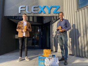 Flexyz collega’s Tim Faber (links) en Robin Schapink Harderwijkse Uitdaging